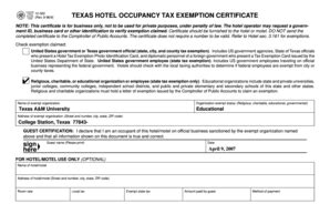 navasota texas hotel tax